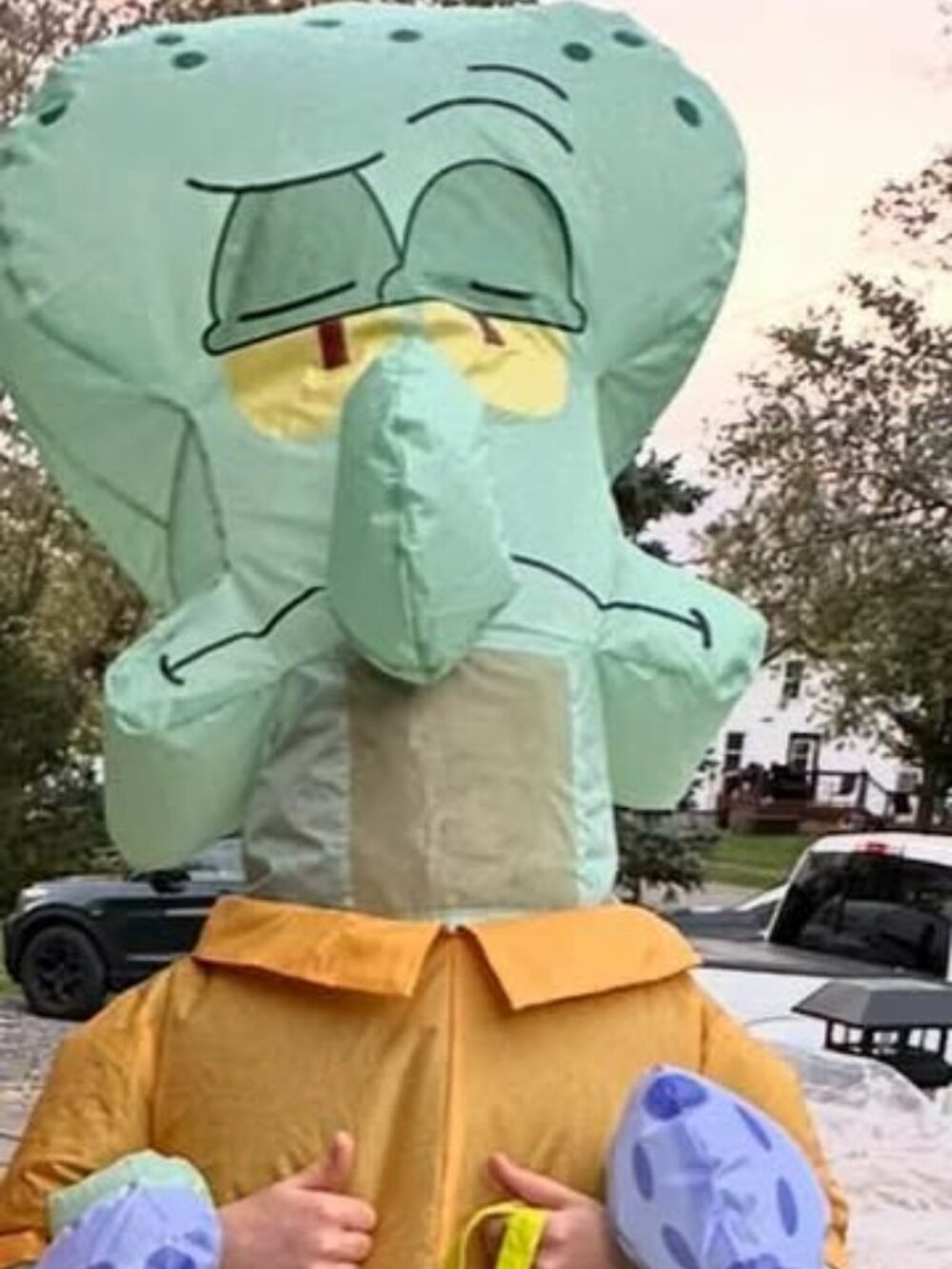 Spirit Halloween SpongeBob SquarePants Child Kids Inflatable Squidward Costume